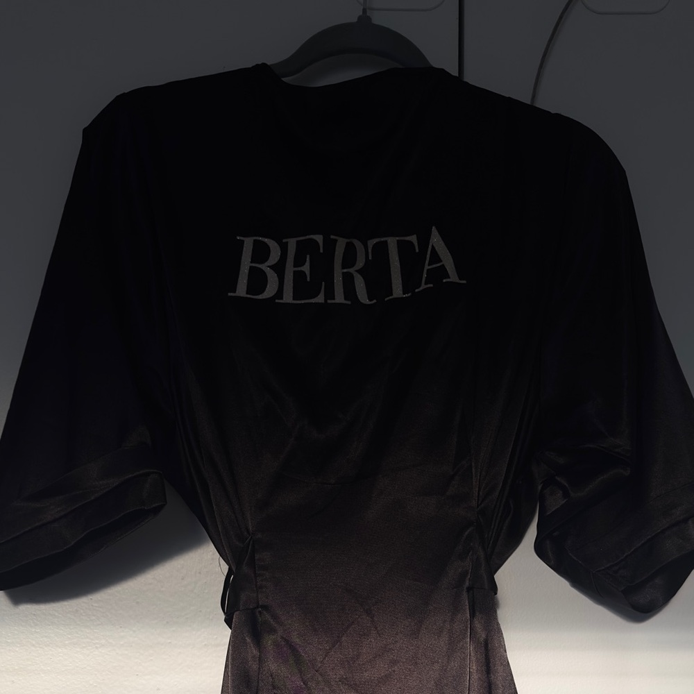 Black Satin Robe - Picture 5 of 9
